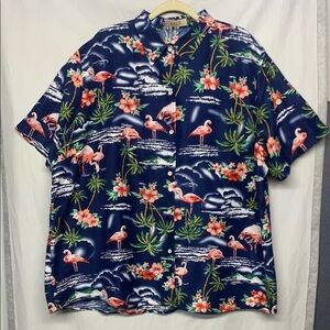 SSLR WOMENS COLLECTION Tropical Flamingo Print Shirt